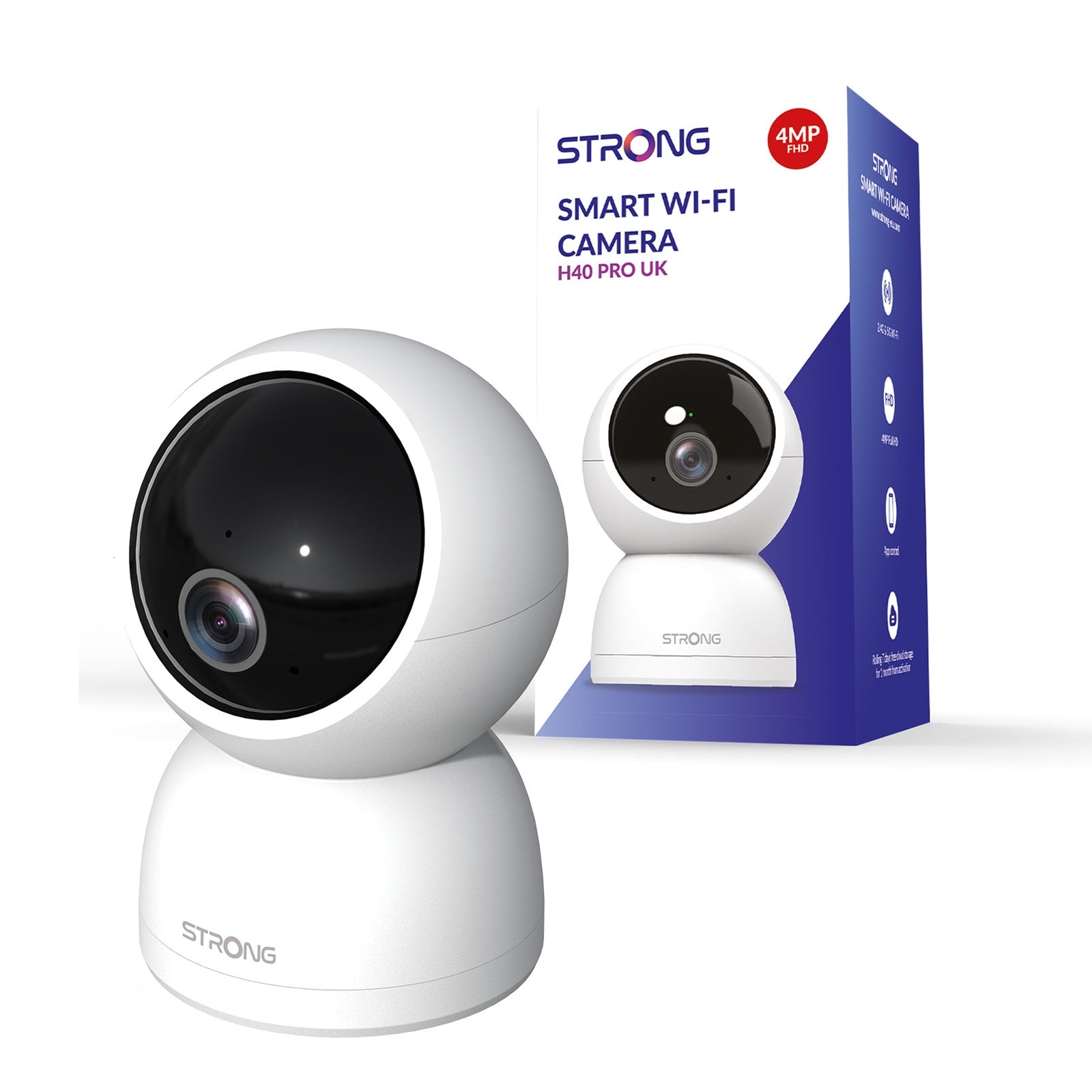 STRONG H40 PRO 4MP Indoor WiFi Pan Tilt Camera - Night Vision STRONG H40 PRO 4MP Indoor WiFi Pan Tilt Camera - Night Vision